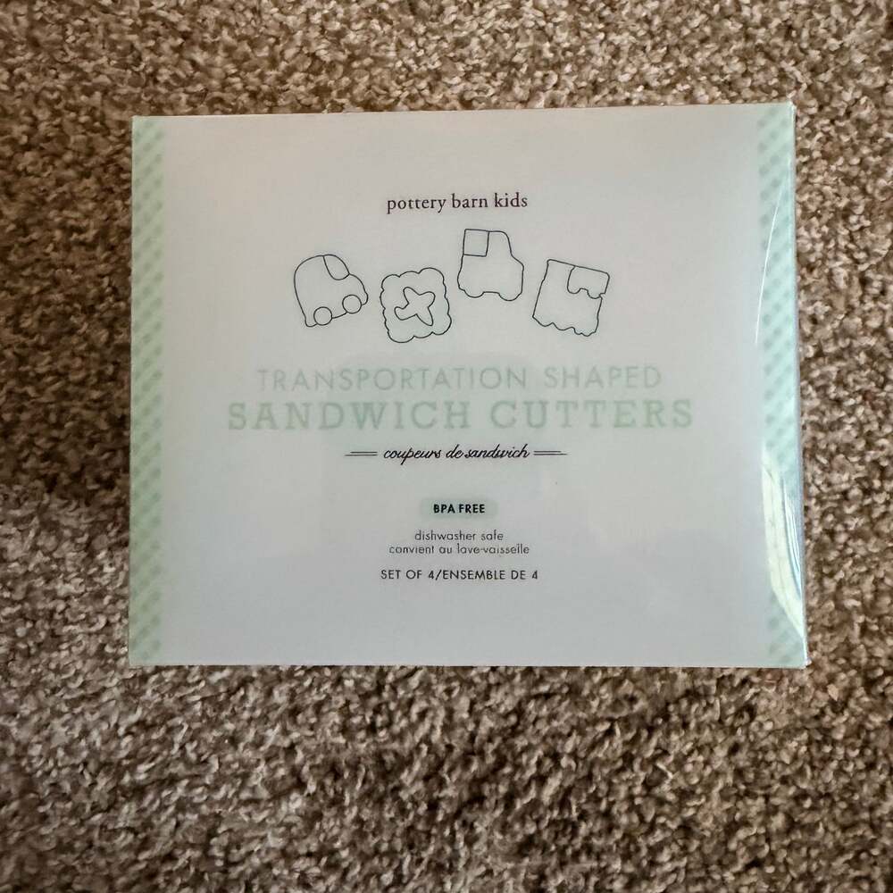 Pottery Barn Kids Transportation Shaped Sandwich Cutter NEW